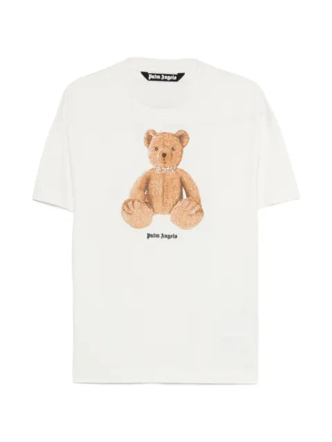 Palm Angels bear-print T-shirt Neutrals PMAA109S26JER00A