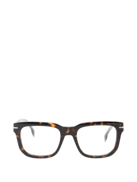 BOSS tortoiseshell-effect square-frame glasses Brown 1746G