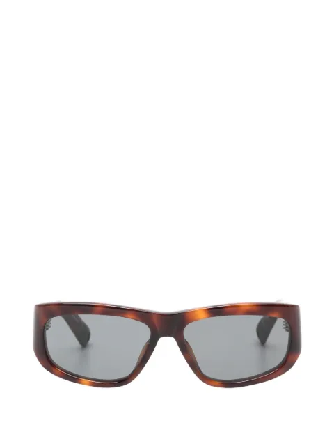 Jacquemus Pilota tortoiseshell-effect rectangle-frame sunglasses Brown JAC2