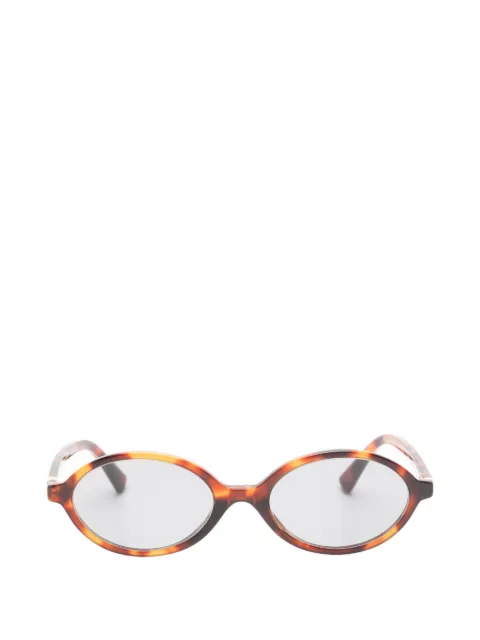 Miu Miu Eyewear tortoiseshell-effect oval-frame sunglasses Brown 04Z