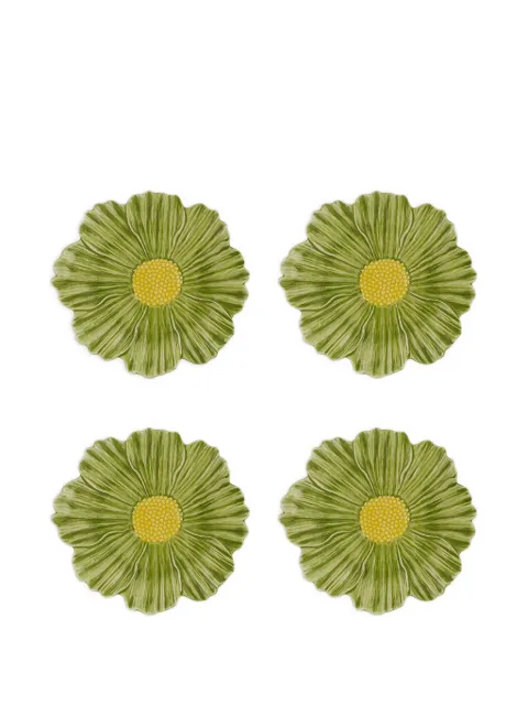 Bordallo Pinheiro Maria Flor dessert plates (set of four) Green 65033039
