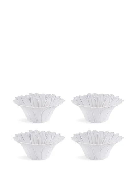 Bordallo Pinheiro Maria Flor Daisies bowl (set of four) White 65033041