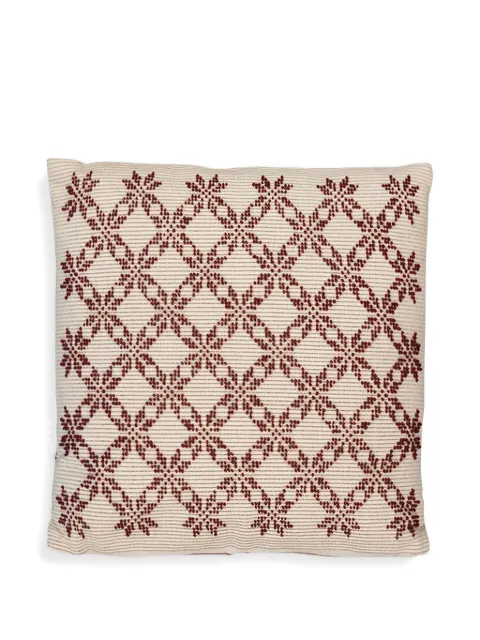 HOUSE OF CAPRICORN geometric handmade carlota cushion Neutrals 90176REDOS