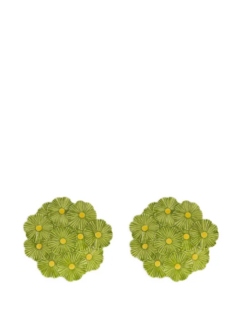Bordallo Pinheiro Maria Flor plate set (two-person setting) Green 65033034