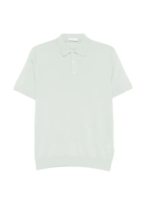 DIKTAT fine-knit polo shirt Green DK17037SALVIA