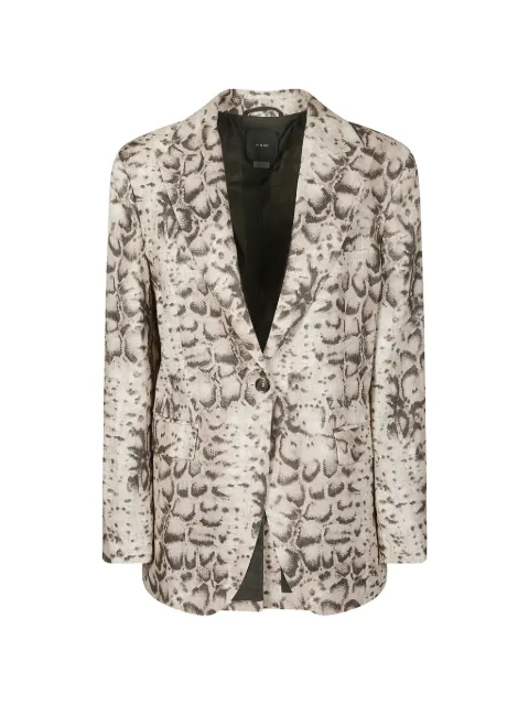 PINKO snake-print blazer Neutrals 106980A3BL