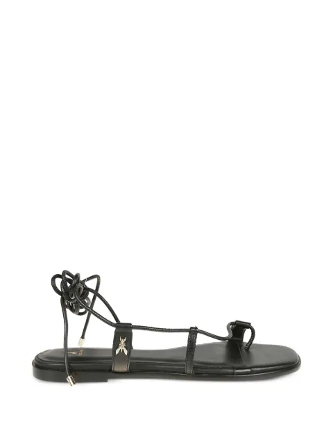 Patrizia Pepe strap leather flat sandals Black 8X0100L026