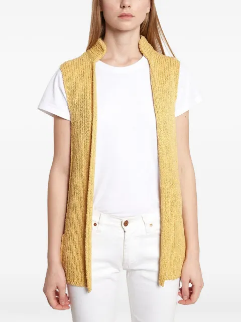 M Missoni Vintage knitted pocket sleeveless sweater Yellow 11022214