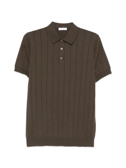 DIKTAT vertical-ribbed polo shirt Brown DK17027
