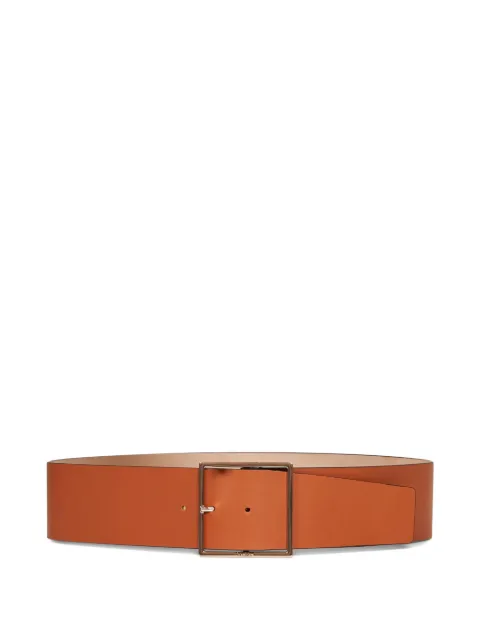 Max Mara square-buckle leather belt Brown 2614501012600