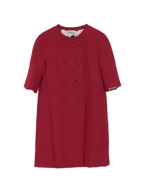 Sorelle Fontana Vintage double-breasted button coat Red W22062103