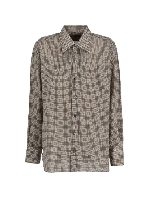 Tom Ford Vintage circle print shirt Neutrals MU2512111
