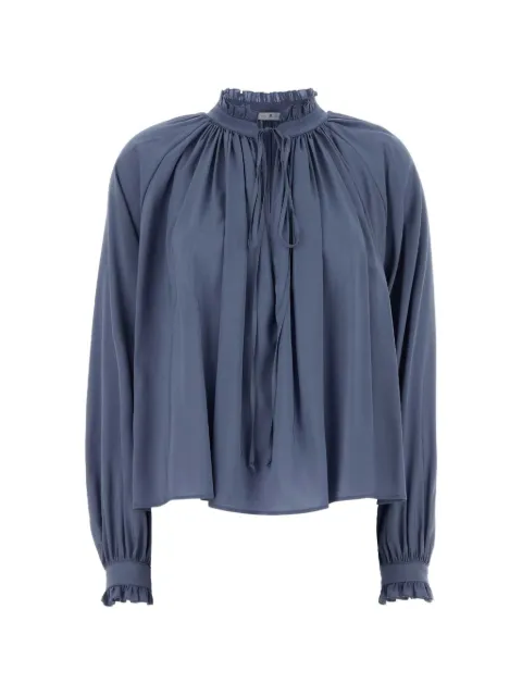 PT Torino ruffled blouse Blue TW6SBL130STDIC23