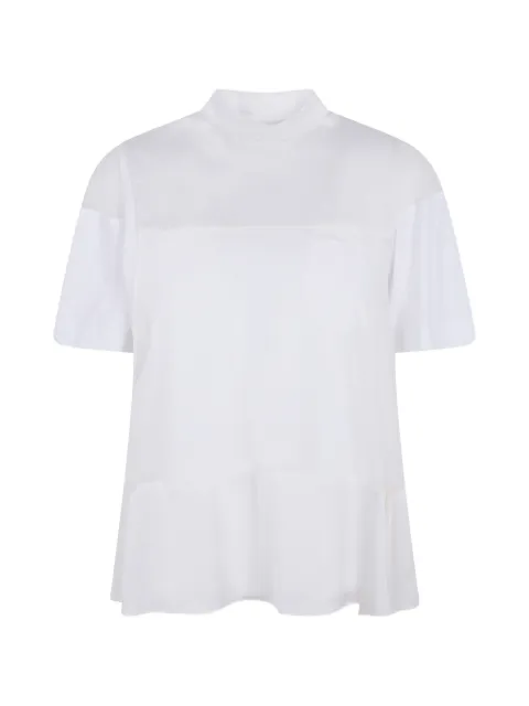 sacai panelled mock-neck T-shirt White 2608545