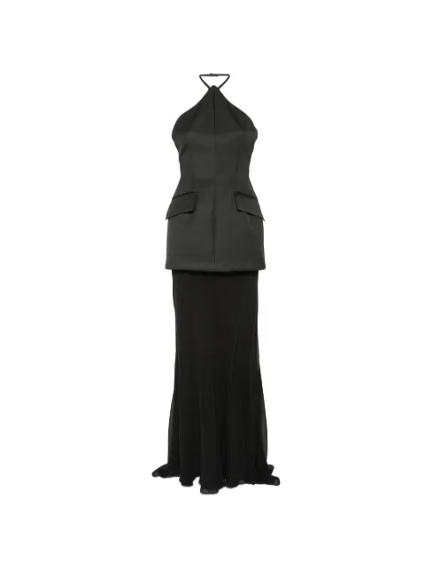Sportmax Spxpinne halterneck maxi dress Black 2612231012600