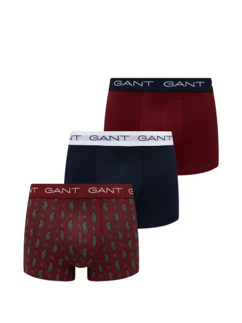 Gant paisley-print logo-waistband boxers (set of three) Red 902533073