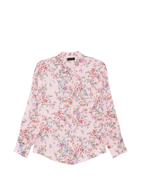 LIU JO floral satin shirt Pink CA6207TS562
