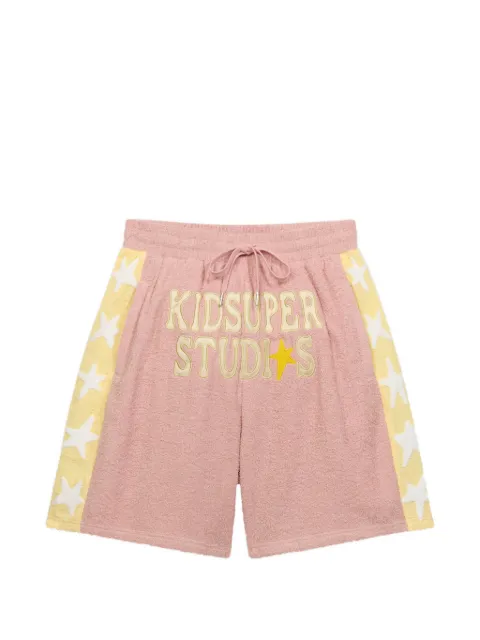 KidSuper star appliqué shorts Pink SS26SHRT07TERRYCLOTHSTARS