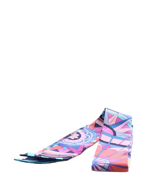 Hermès Pre-Owned 2020-2025 Rose De Compas Silk Twilly Scarf scarves Blue X3ZTHPK6V8R33YE4