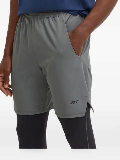 Reebok logo-detail running shorts Grey 100205357