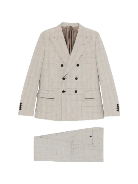 Reveres 1949 double-breasted patterned suit Neutrals 510529125280710