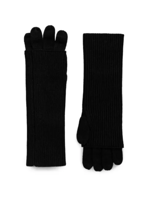 Michael Michael Kors ribbed-knit gloves Black 539825