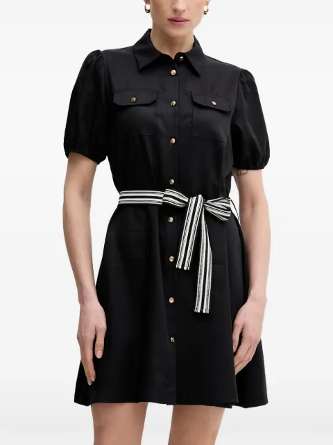 Gaudi striped-belt mini dress Black 611BD15022