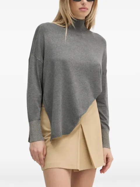 Gaudi high-neck asymmetric sweater Grey 421BD53010