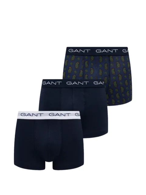 Gant paisley-print logo-waistband boxers (set of three) Blue 902533073