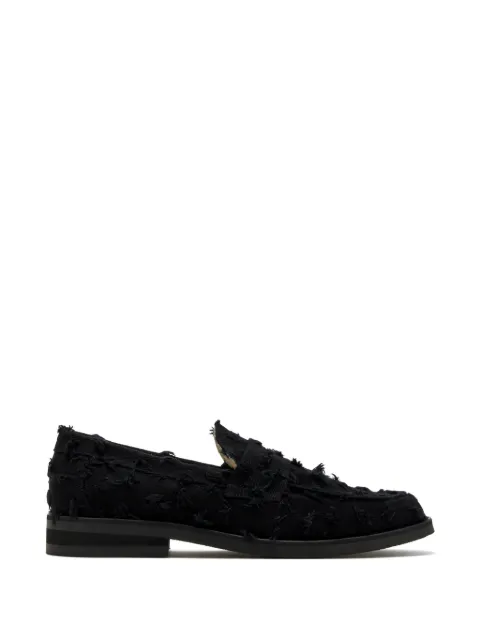 DUKE & DEXTER Wilde frayed loafers Black WBLKPUNDEN