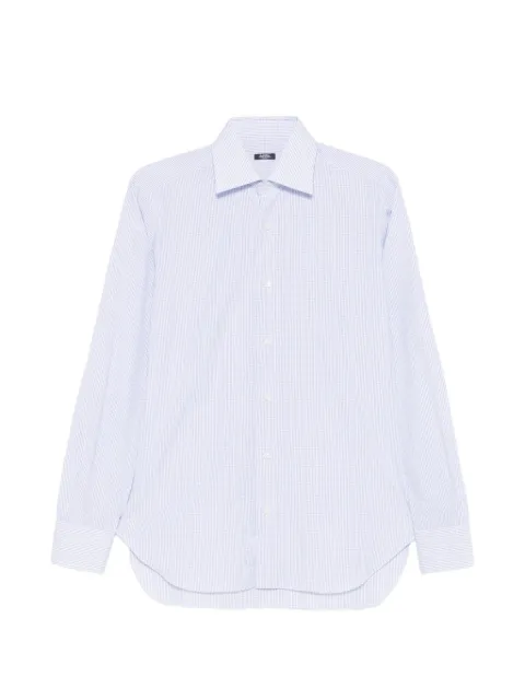 Barba checked-pattern shirt White I1U10P0154105U