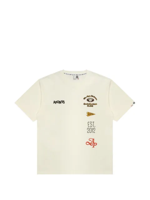 AAPE BY *A BATHING APE® Fancy multi-logo T-shirt Neutrals AAPTEM1653XXO