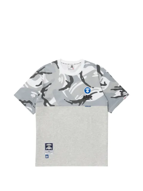 AAPE BY *A BATHING APE® logo-patch panelled T-shirt White AAPTEM1341XAK