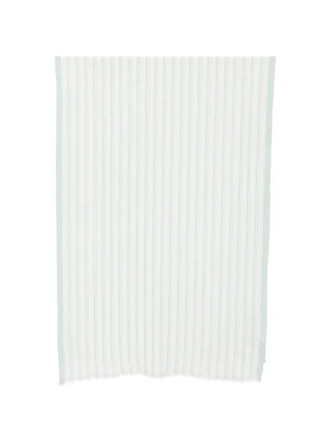 Eleventy stripe-pattern lurex-detail scarf White M87SCIM03TES0M249175