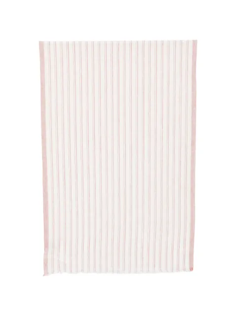 Eleventy striped fringed scarf White M87SCIM03TES0M249