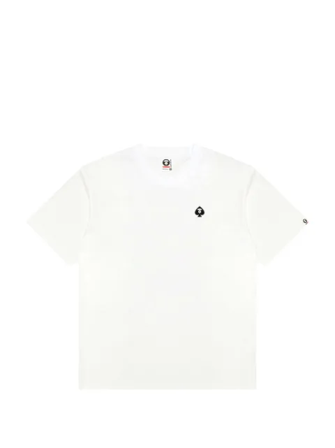 AAPE BY *A BATHING APE® AAPENOW Moonface spades T-shirt White AAPTEM1809XXQ