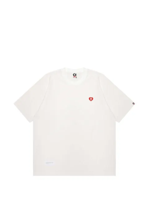 AAPE BY *A BATHING APE® Moonface-heart-patch T-shirt Black AAPTEM1417XXO