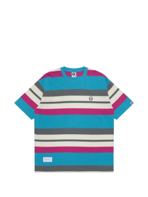 AAPE BY *A BATHING APE® Moonface striped T-shirt Blue AAPTEM1420XXM