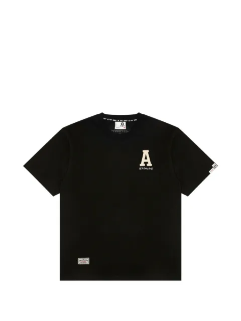 AAPE BY *A BATHING APE® letter-patch T-shirt Black AAPTEM1847XXQ
