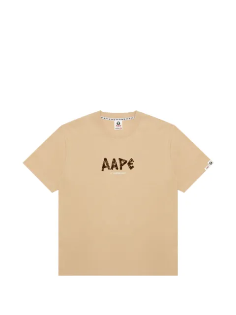 AAPE BY *A BATHING APE® logo-print crew-neck T-shirt Neutrals AAPTEM1733XXP