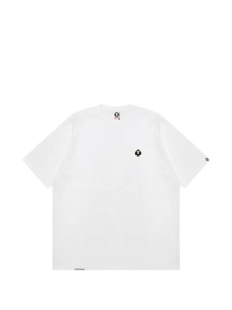 AAPE BY *A BATHING APE® Aapenow spades moonface logo T-shirt White AAPTEM1599XXO