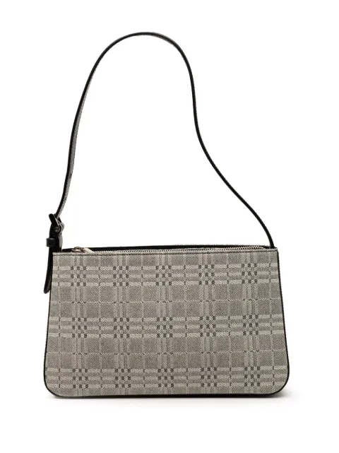 Burberry Pre-Owned 2000-2017 Tonal Check Canvas shoulder bag Black F5IA5LDU1T001HRY