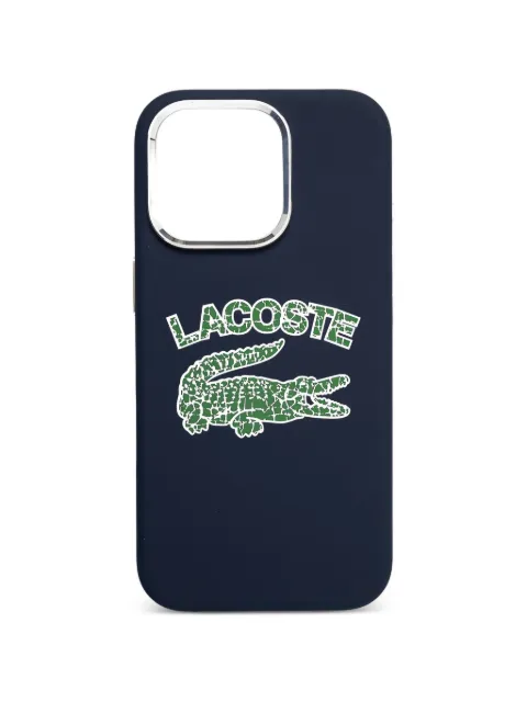 Lacoste logo iPhone 16 Pro phone case Blue LCHMP16LUCRV