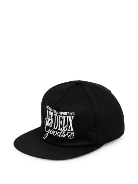 Les Deux logo-embroidery baseball cap Black LDM703049