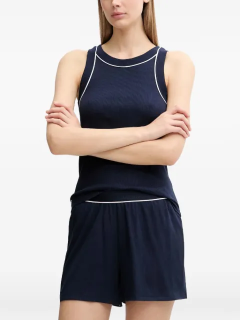 Lacoste ribbed cotton pyjama set Blue 4F8400
