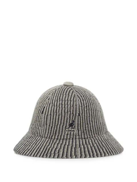 Kangol logo-appliqué striped bucket hat Neutrals K3583