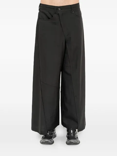 SONGZIO Biascast wide-leg trousers Black MI2PT706BK