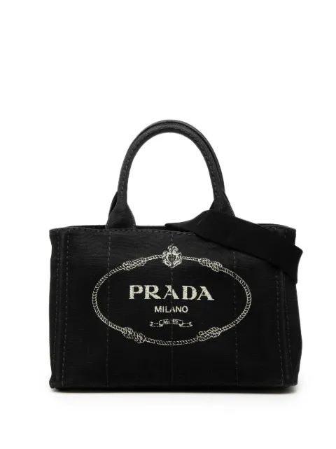 Prada Pre-Owned 2000-2013 Small Canvas Canapa Logo satchel Black 8TCS47M8SUKAMCIO