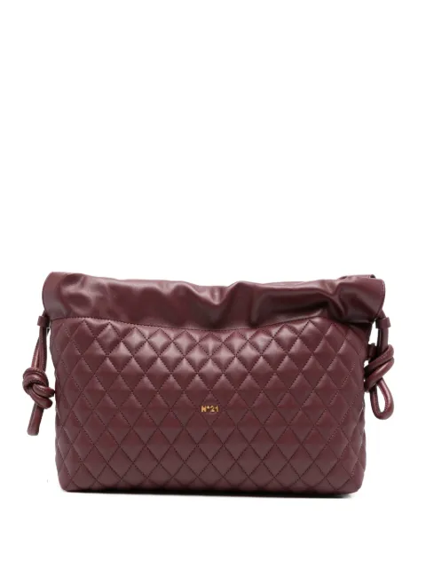 Nº21 Eva quilted knot clutch bag Red 25EBS0901ECT1