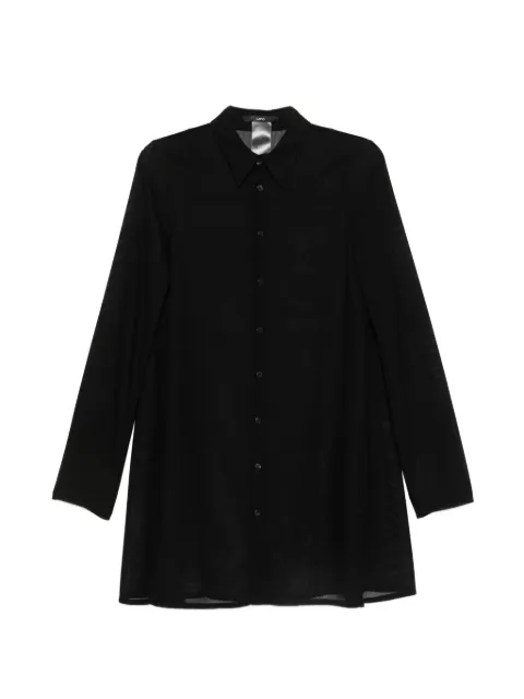 SAPIO sheer long-sleeve shirt Black SS26N15